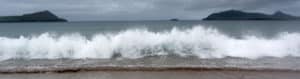waves crash on Beal Bán beach.